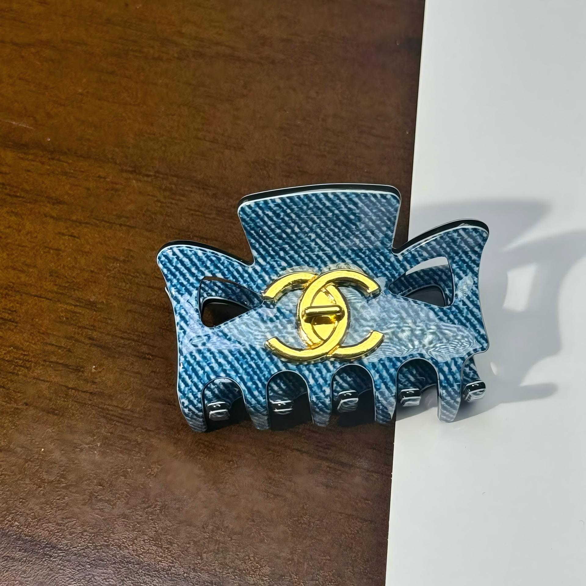 Chanel Denim Blue Hair Pins (Set: 5Pcs Total as the Main Pic)