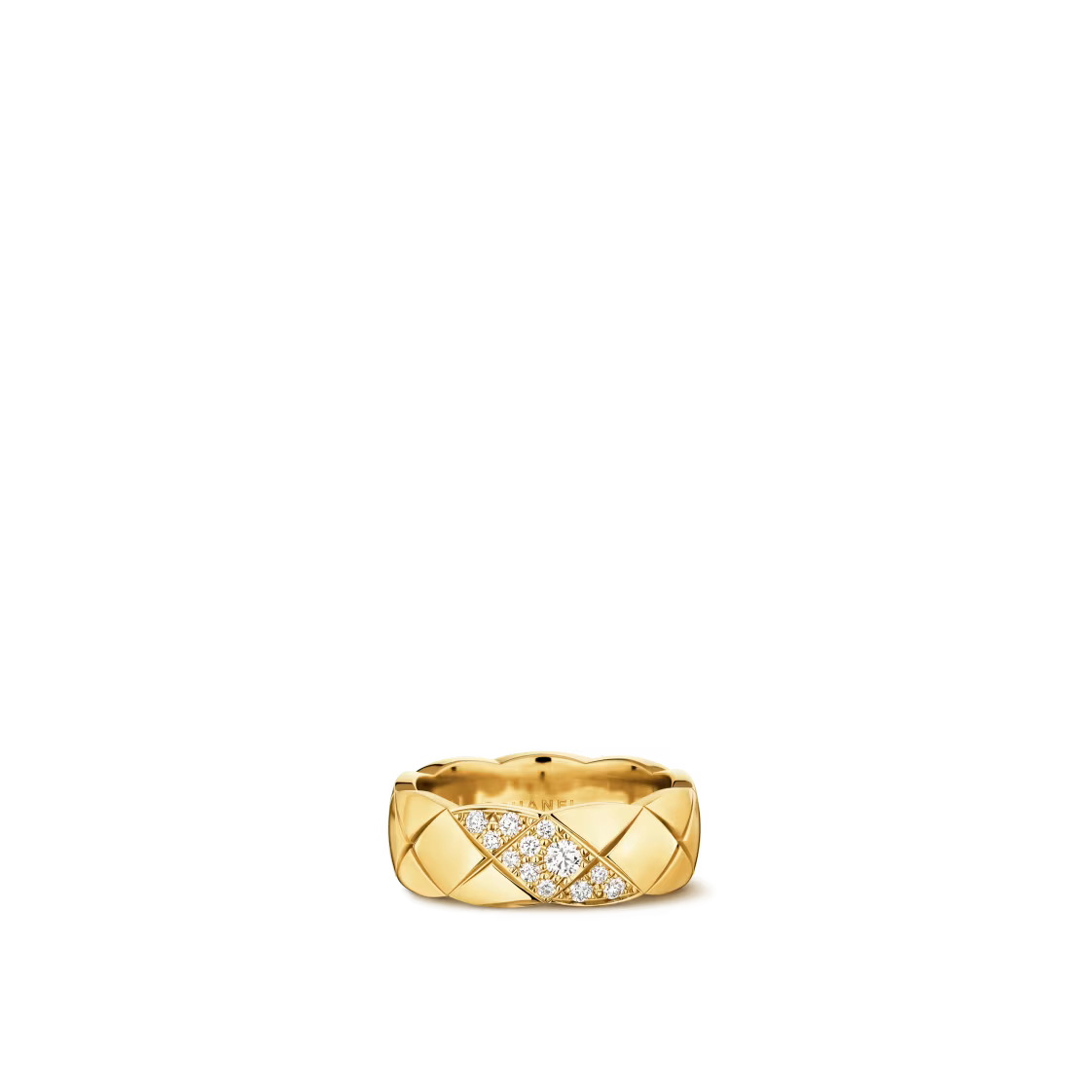 Chanel Coco Crush Ring Quilted Motif Middle Diamonds
